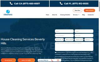 Cleenora Maids and Cleaning Services Beverly Hills website