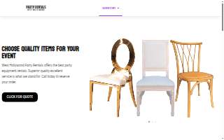 West Hollywood Party Rentals of Beverly Hills website