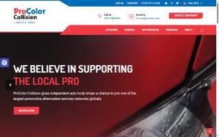 ProColor Collision Rialto website