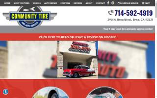 Community Tire & Auto Service website