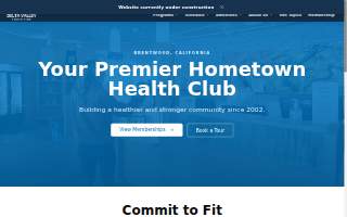 Delta Valley Health Club website
