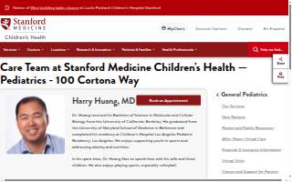 Harry Huang, MD - Stanford Medicine Children's Health website