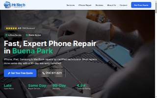 Hi-Tech Repairs – iPhone, iPad, Samsung, MacBook & Computer website