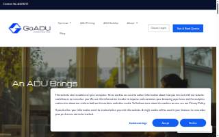 Go ADU Construction website