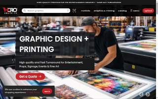 HERO GRAPHICS - UV Flatbed Printing, Fine Art, Decals, Displays, Props, Signs & Event Graphics website