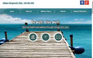 Holmes Chiropractic website