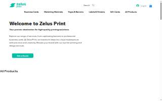Zelus Print website