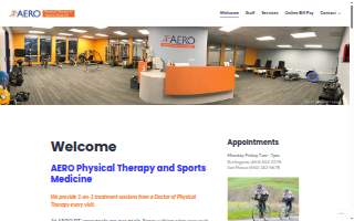 Aero Physical Therapy and Sports Medicine of Burlingame website