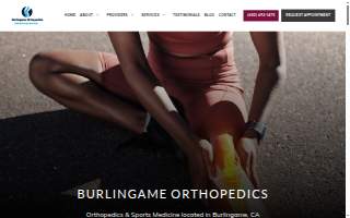 Burlingame Orthopedics Sports Medicine and Spine website