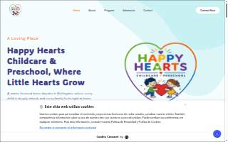 Happy Hearts Childcare & Preschool website