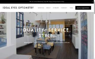 Ideal Eyes Optometry & Eyewear website