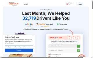 IMPROV Traffic School website