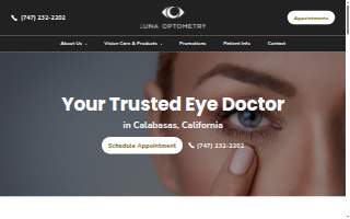 Luna Optometry website