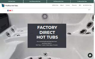 Pacifica Hot Tubs website