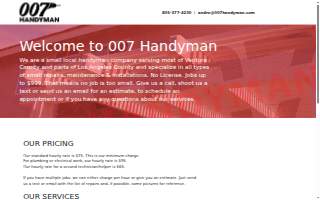 007 Handyman website