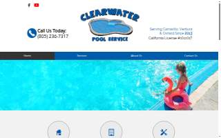 Clearwater Pool Service website