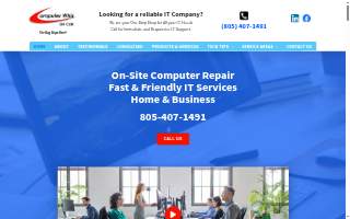 Computer Whiz On Call website