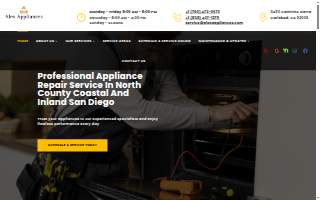 Alex Appliances of Carlsbad website