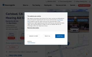 HearingLife Hearing Aid Center of Carlsbad CA website