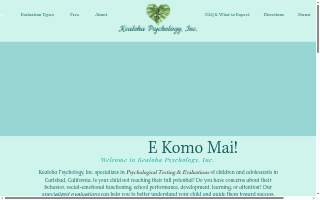 Kealoha Psychology, Inc. website