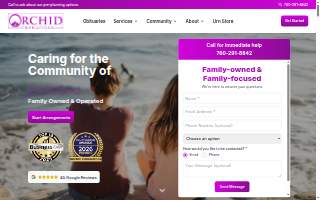 Orchid Cremations website