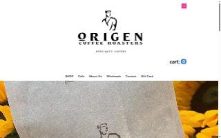 Origen Coffee Roasters website