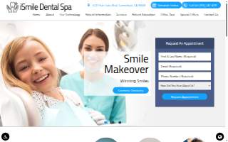 iSmile Dental Spa website