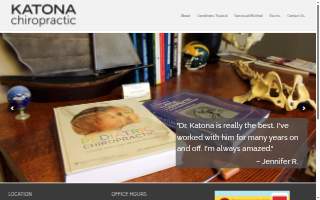Katona Chiropractic website