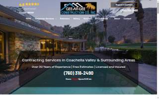 Gee-AR-Gee Construction Co, Inc of Cathedral City website