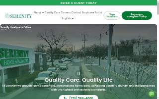 Serenity Congregate Care website