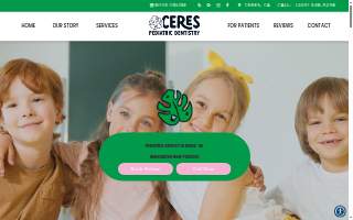 Ceres Pediatric Dentistry website
