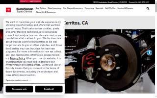 AutoNation Toyota Cerritos Service Center website