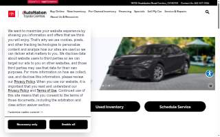 AutoNation Toyota Cerritos website
