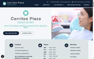 Cerritos Plaza Dentistry website