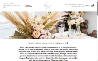 Glitzy Event Rentals of Cerritos website