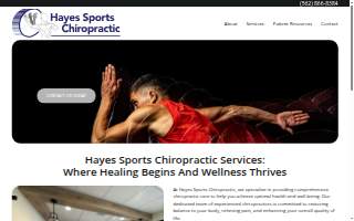 Hayes Sports Chiropractic website