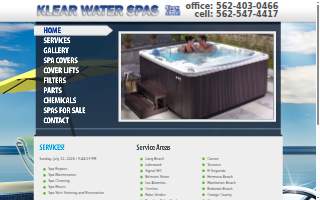 Klear Water Spas LLC website
