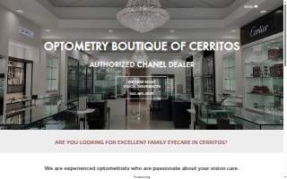 Optometry Boutique Of Cerritos website