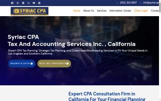 Syriac CPA Tax & Accounting Services of Cerritos website
