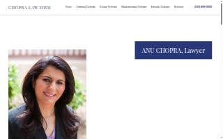 Chopra Law Firm website