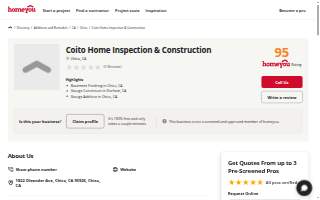Coito home inspection & construction website