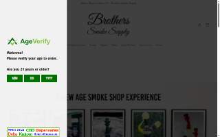 Brothers Smoke Supply website