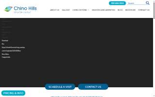 Chino Hills Senior Living website