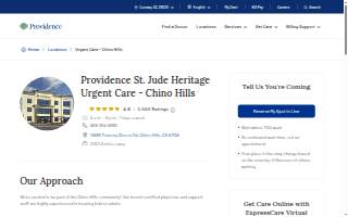 Chino Hills Urgent Care Center website