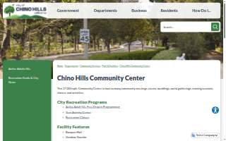 Chino Hills Community Center website