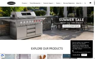 Cosmo Appliances website