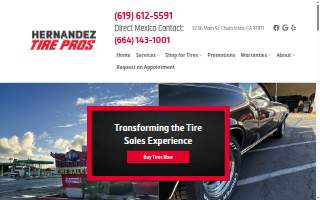 Hernandez Tire Pros website