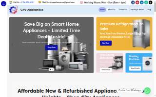 City Appliances website