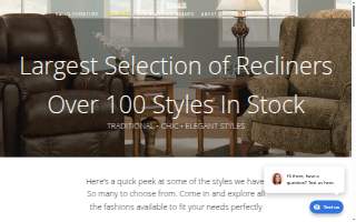 Hall's Furniture website