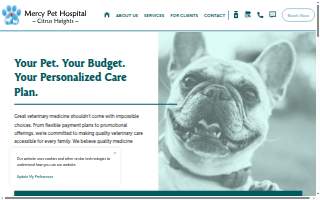 Mercy Pet Hospital Citrus Heights website